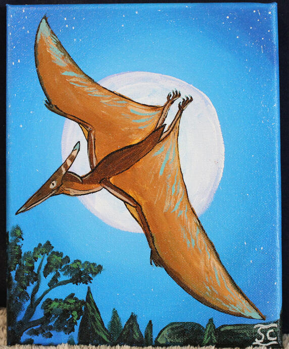 Pterasaur 8x11 Traditional canvas -$30