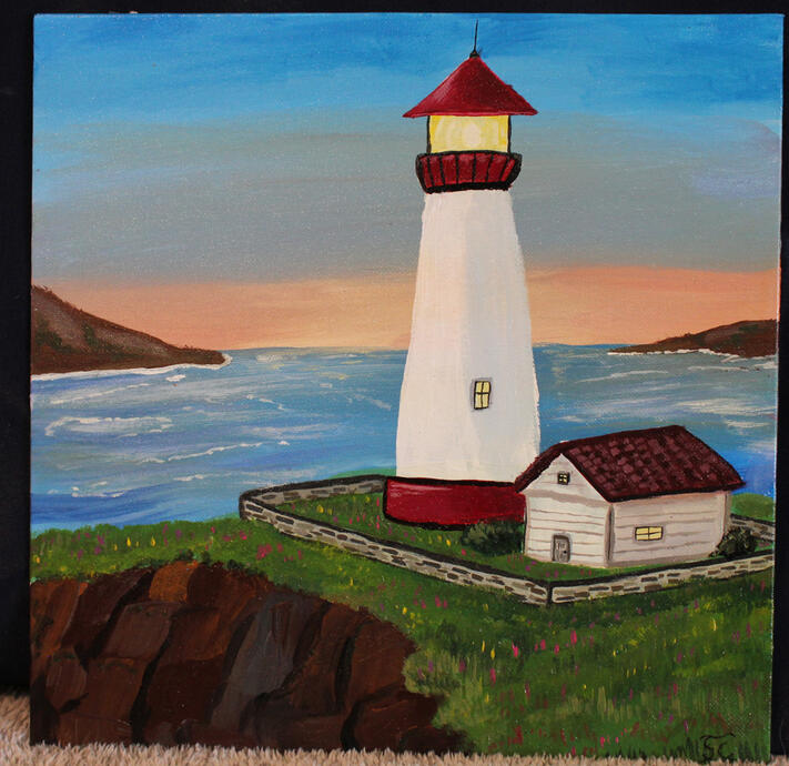 lighthouse 12x12 panel -$45