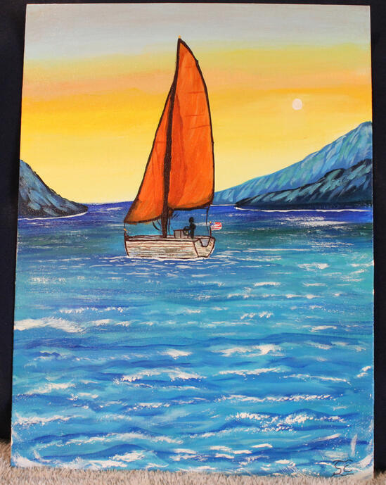 boat 12x16 panel -$45