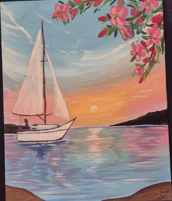 boat canvas panel $30